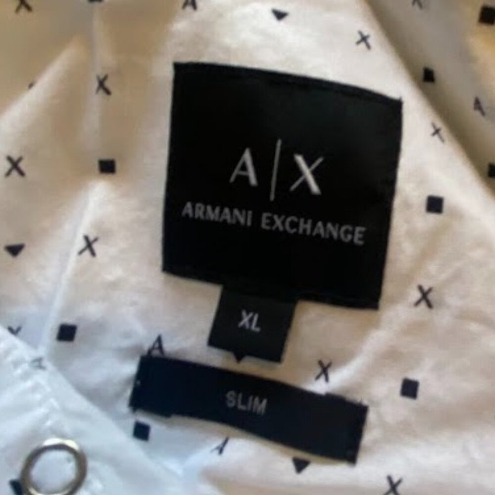 Armani Exchange Slim Fit Hourglass  Short Sleeve Woven Shirt - Picture 3 of 6